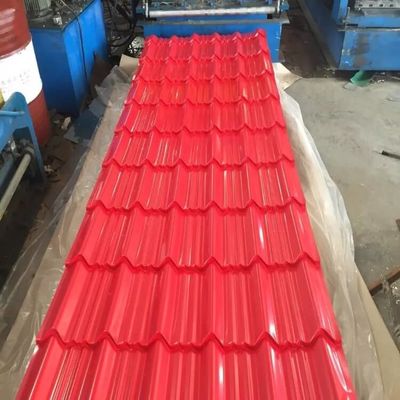 Προβερνικωμένο φύλλο υλικού κατασκευής σκεπής φύλλων Z90 PPGI υλικού κατασκευής σκεπής Τ κύμα που ζαρώνουν