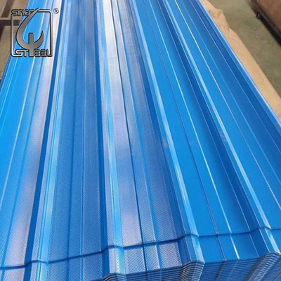 DX52D 3m ντυμένα χρώμα υλικού κατασκευής σκεπής φύλλα υλικού κατασκευής σκεπής μετάλλων φύλλων κόκκινα ζαρωμένα