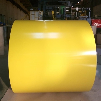 Η κίτρινη 610mm προβερνικωμένη σπείρα SGCC χάλυβα προβερνίκωσε τη γαλβανισμένη σπείρα Ppgi χάλυβα