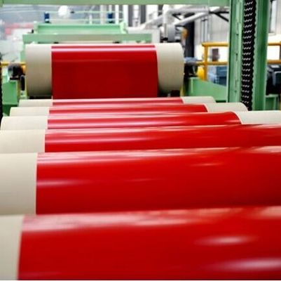 Κόκκινο Ppgi προβερνίκωσε το γαλβανισμένο χάλυβα ρόλο χάλυβα σπειρών 30-275g/M2 ντυμένο χρώμα