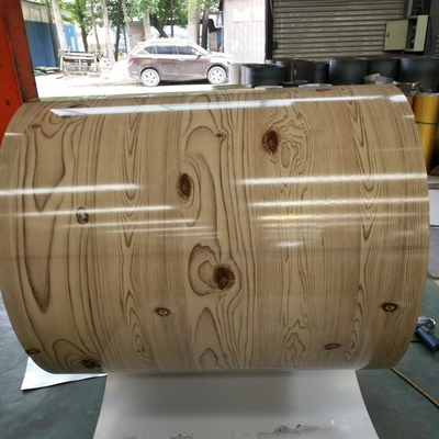 910mm προβερνικωμένο PPGI χάλυβα ξύλινο τούβλο σπειρών σπειρών 3-25um ντυμένο χρώμα