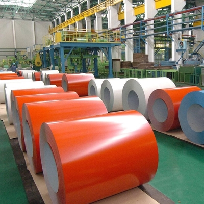 RAL 8017 σπείρα 0.112.5mm χάλυβα PPGL προβερνικωμένη σπείρα χάλυβα Aluzinc